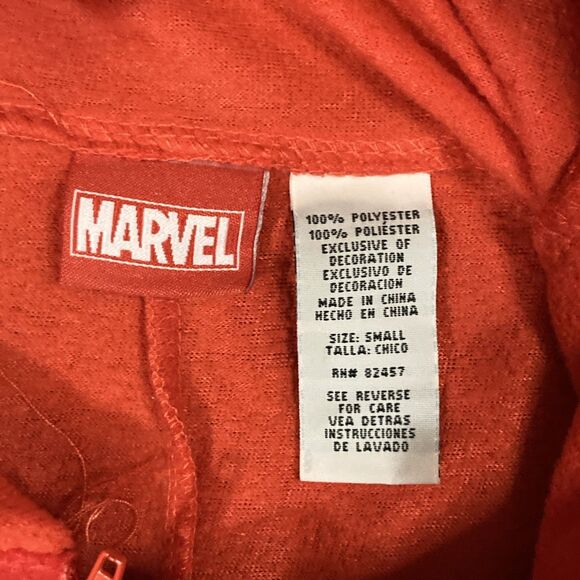 MARVEL Adult Deadpool Hooded 1 Piece Union Suit Pajamas Costume Cosplay Size M - Picture 7 of 14